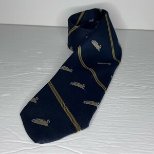 Smithsonian Institute Museum of American History Silk/Poly Neck Tie Trains Track